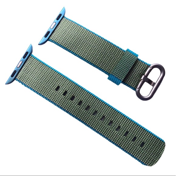 5/$20 NEW Blue Nylon Webbing Woven Band Apple Watch 38/40/41mm M Buckle - Picture 6 of 7